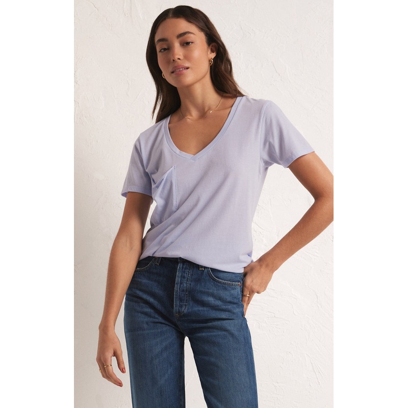 Z Supply Pocket Tee -Iris Bliss