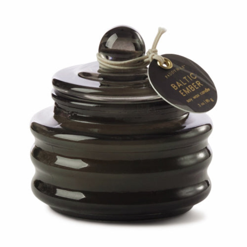 Beam Lidded Glass Candle -Baltic Ember