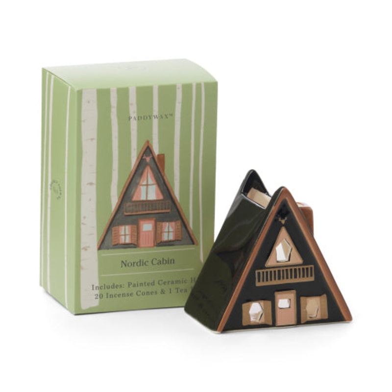 Ceramic Incense & Tealight Holder -Nordic Cabin