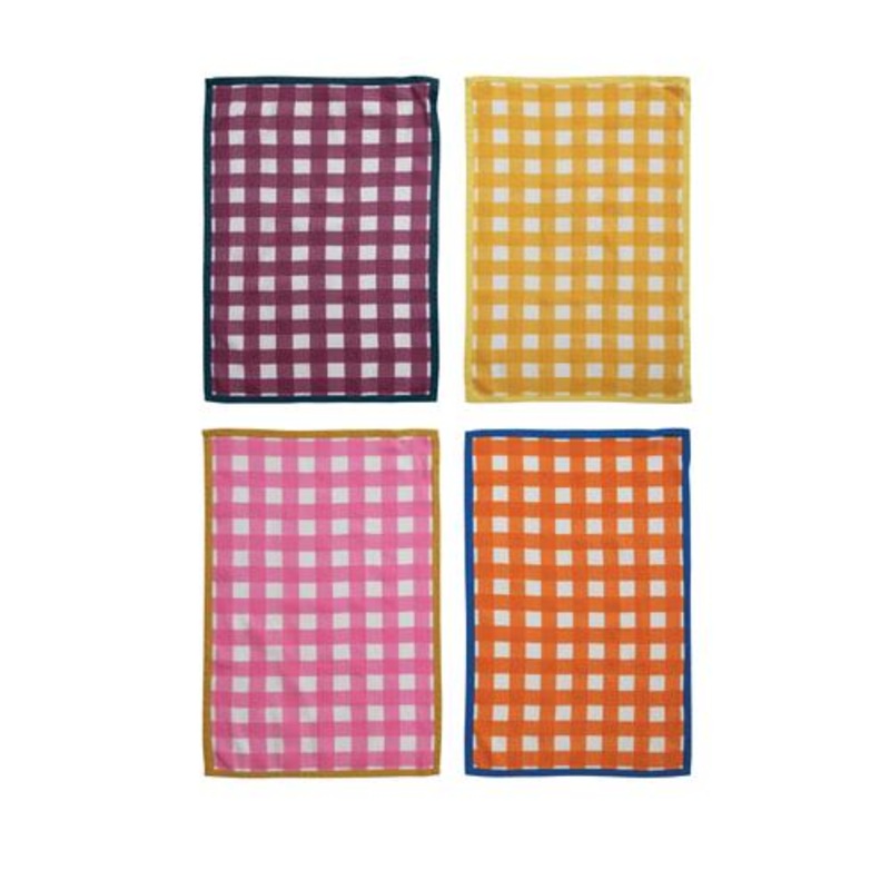 Bright Check Cotton Tea Towels