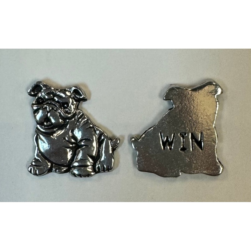 Pewter Collegiate Coins|Bulldog / Win|Tiger Face / Go Tigers|Eagle