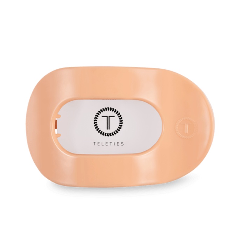 Teleties Flat Round Clips -Peach Fuzz