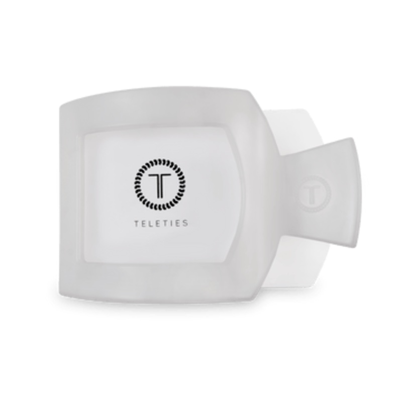 Teleties Flat Square Clips -Coconut White