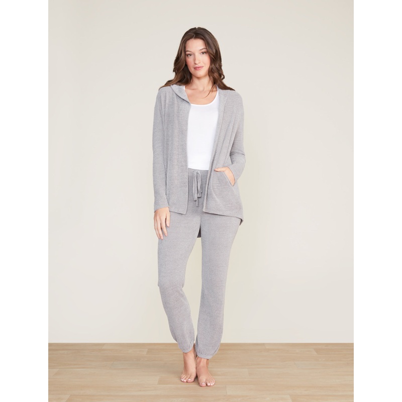 CozyChic Ultra Lite Hooded Cardi -Dove Gray