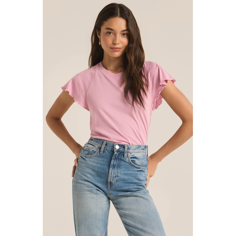 Z Supply Abby Flutter Tee -Sunset Mauve