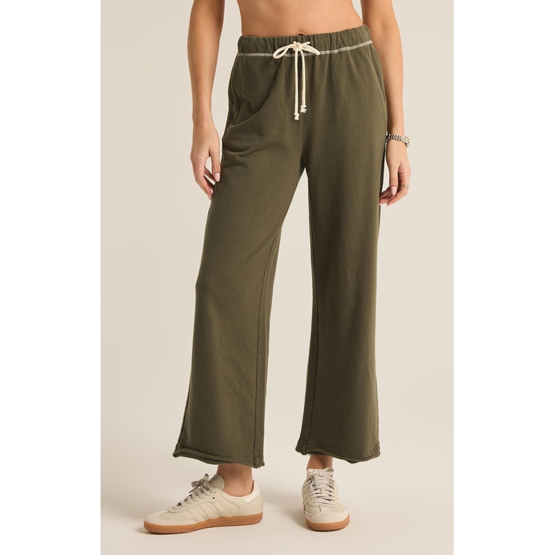 Z Supply Huntington French Terry Pant -Grape Leaf