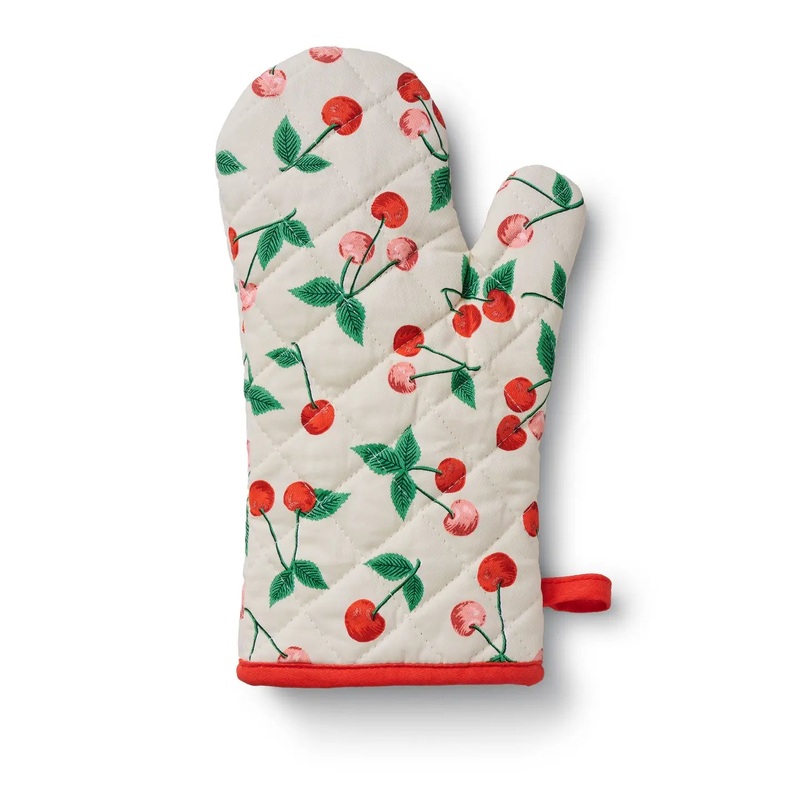 Rifle Paper Oven Mitt -Cherries