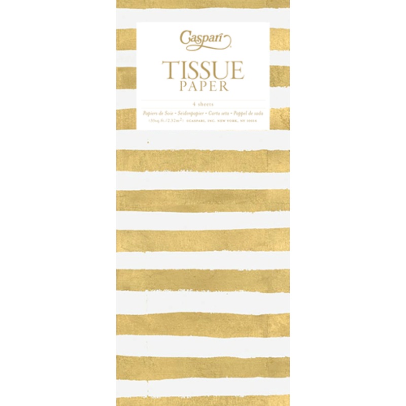 Tissue Paper -Painted Stripe Gold