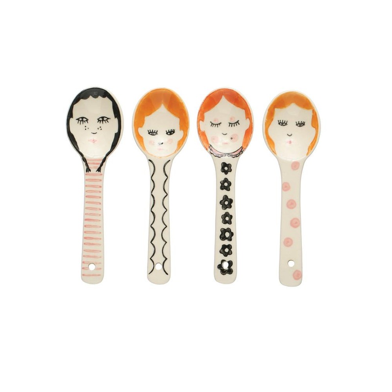 Hand-Painted Face Spoons