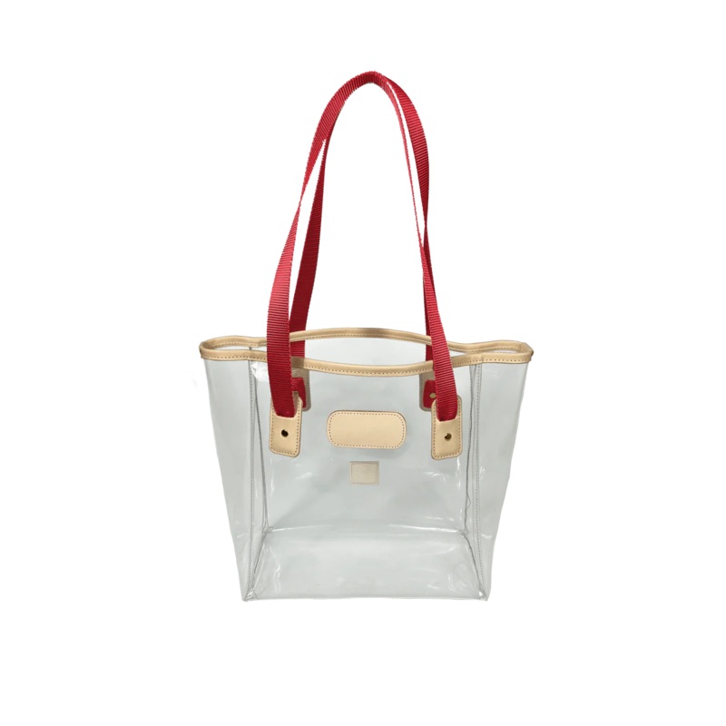 Jon Hart Clear Tour Tote -Red Webbing
