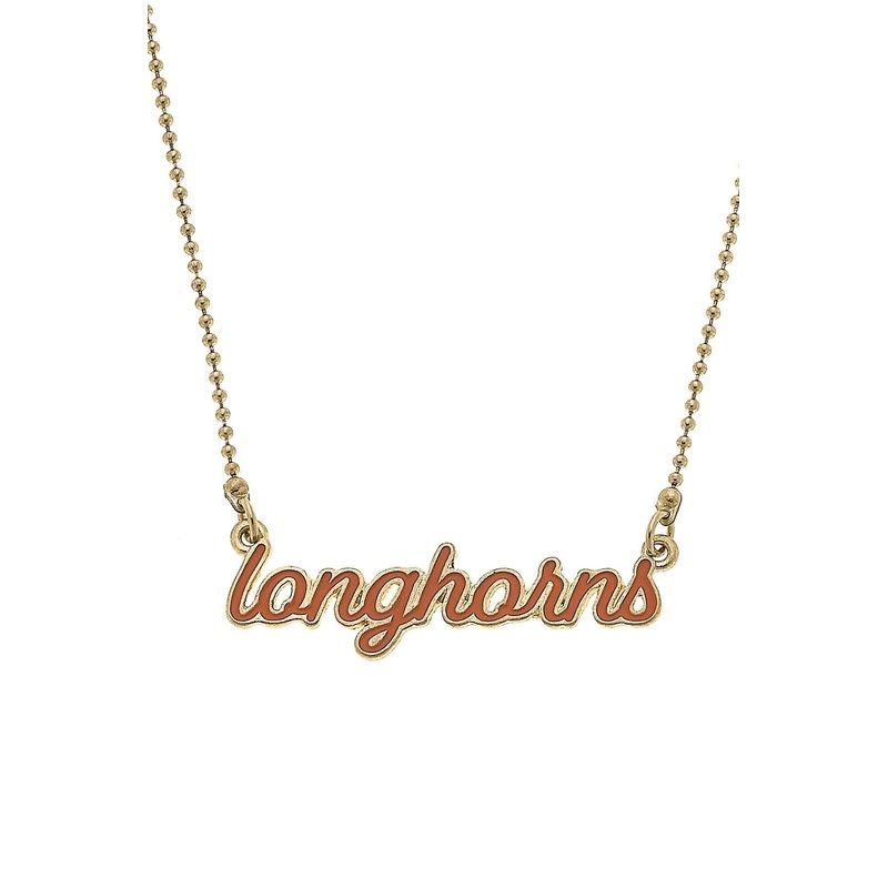 Lornhorns Enamel Script Necklace