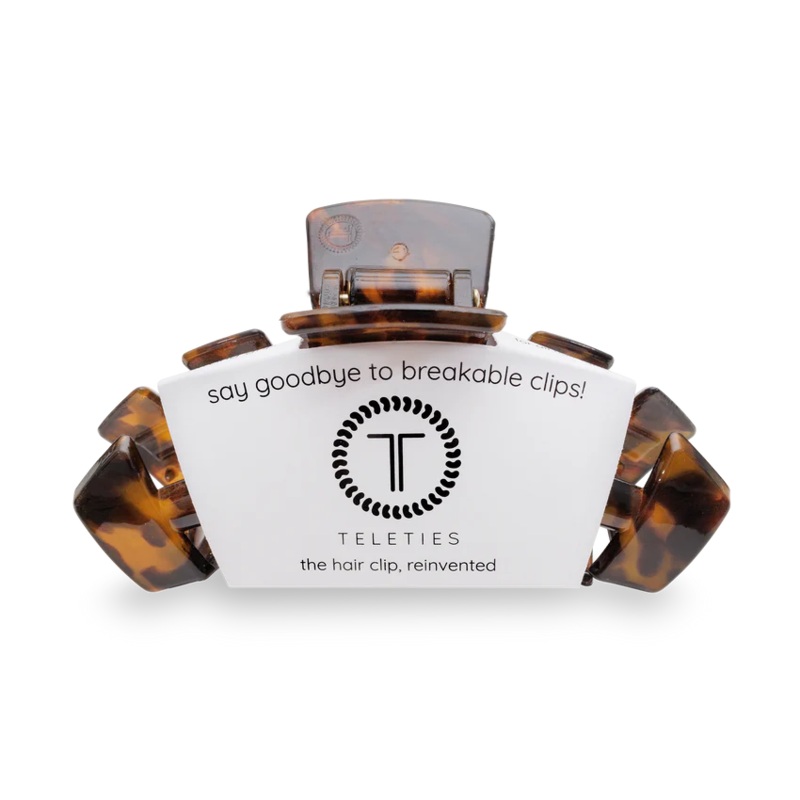 Teleties Classic Hair Clips -Tortoise