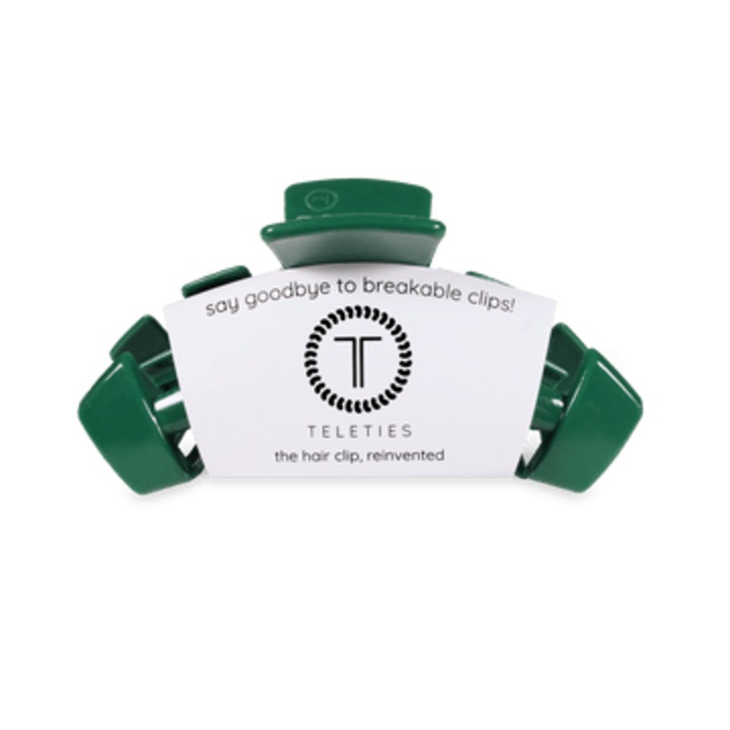 Teleties Classic Hair Clips -Good Green