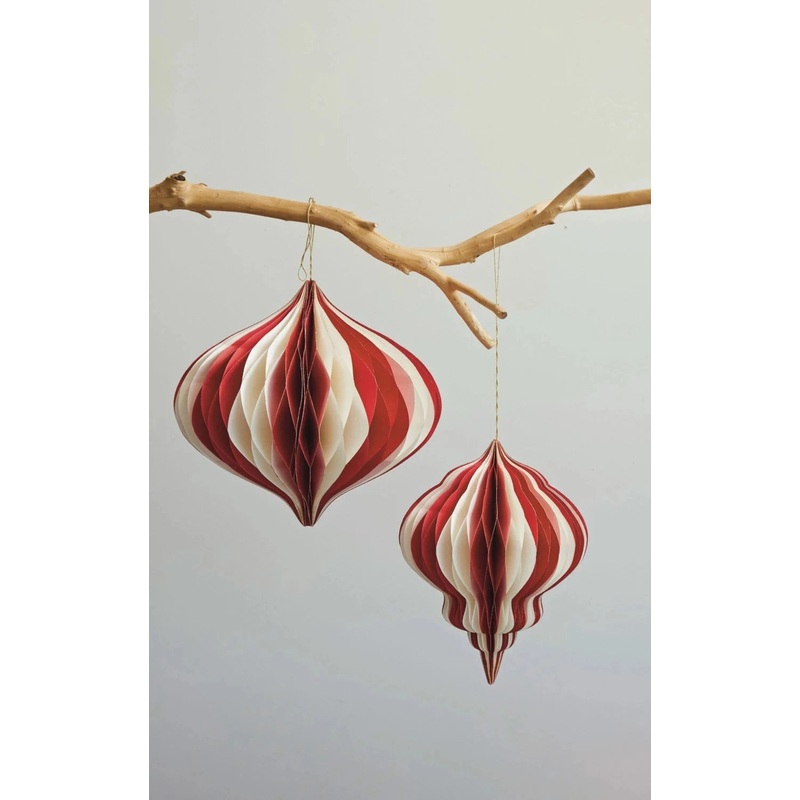 Merry Honeycomb Tapered Ornament