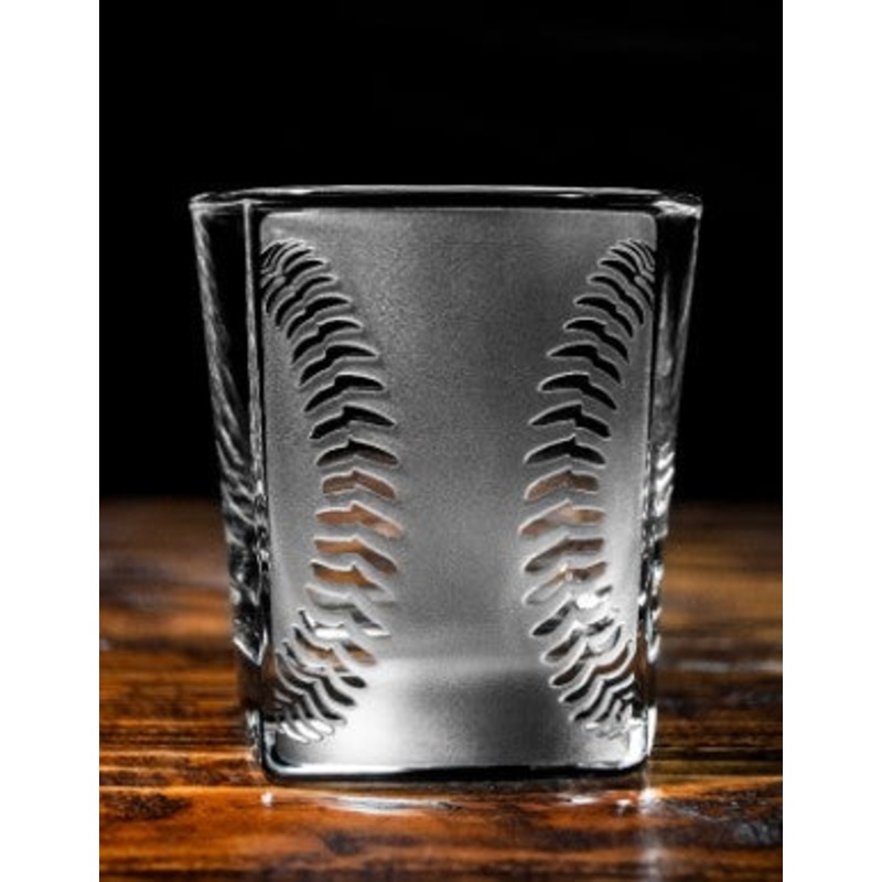 Square Rocks Glass -Baseball