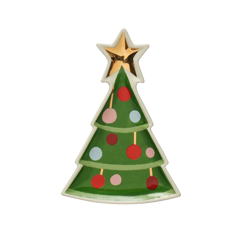 Whimsical Christmas Tree Plate