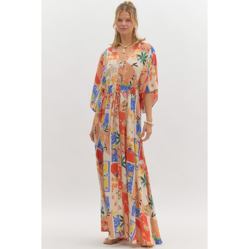 E Front Tie Resort Dress|Small|Medium|Large