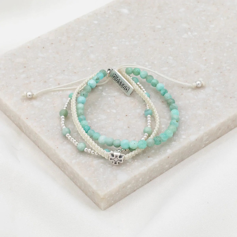Be Still Prayer Bracelet -Amazonite