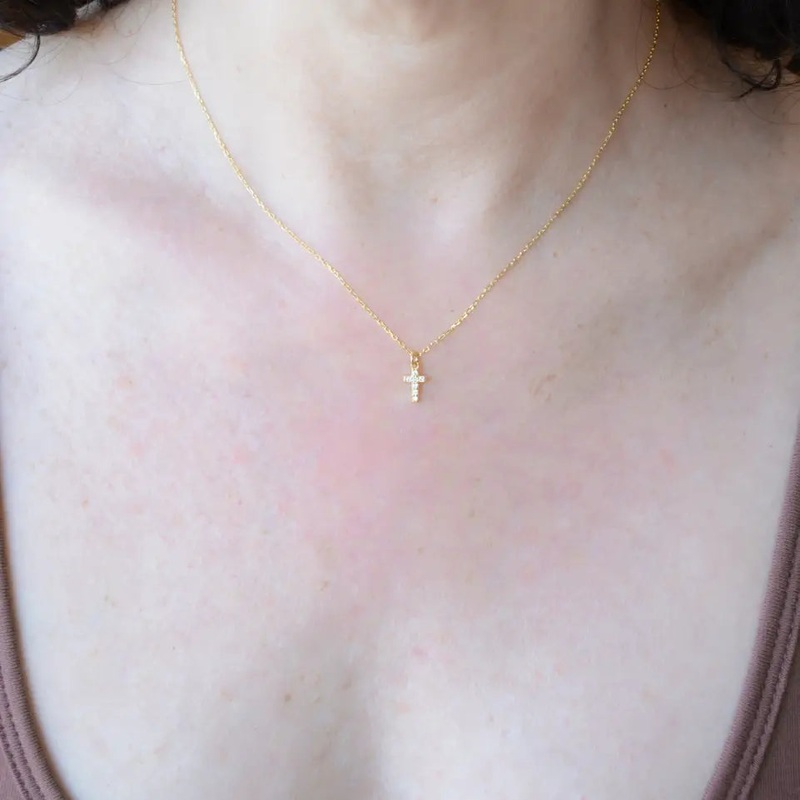 NY Gold Cross Necklace