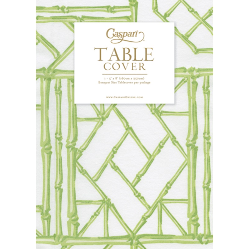 Paper Linen Tablecover -Bamboo Screen Moss Green
