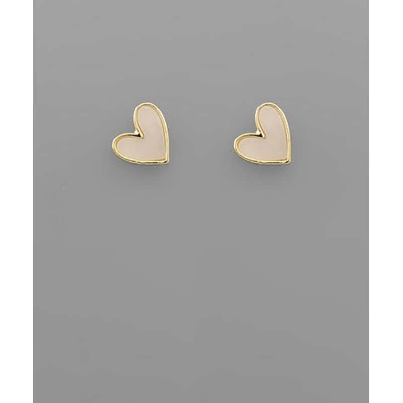 Sideways Heart Studs