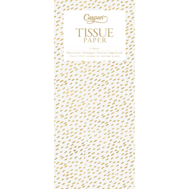 Tissue Paper -Little Dash White & Gold