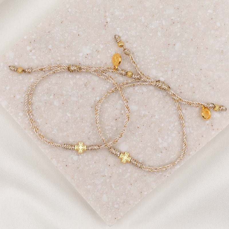 Together in Prayer Bracelets -Metallic Gold/Gold