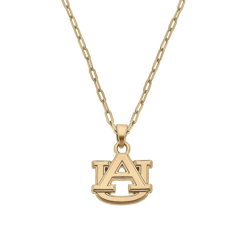 Auburn University 24K Gold Plated Pendant Necklace