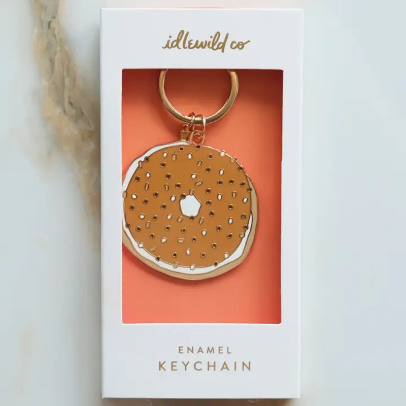Enamel Keychain -Bagel