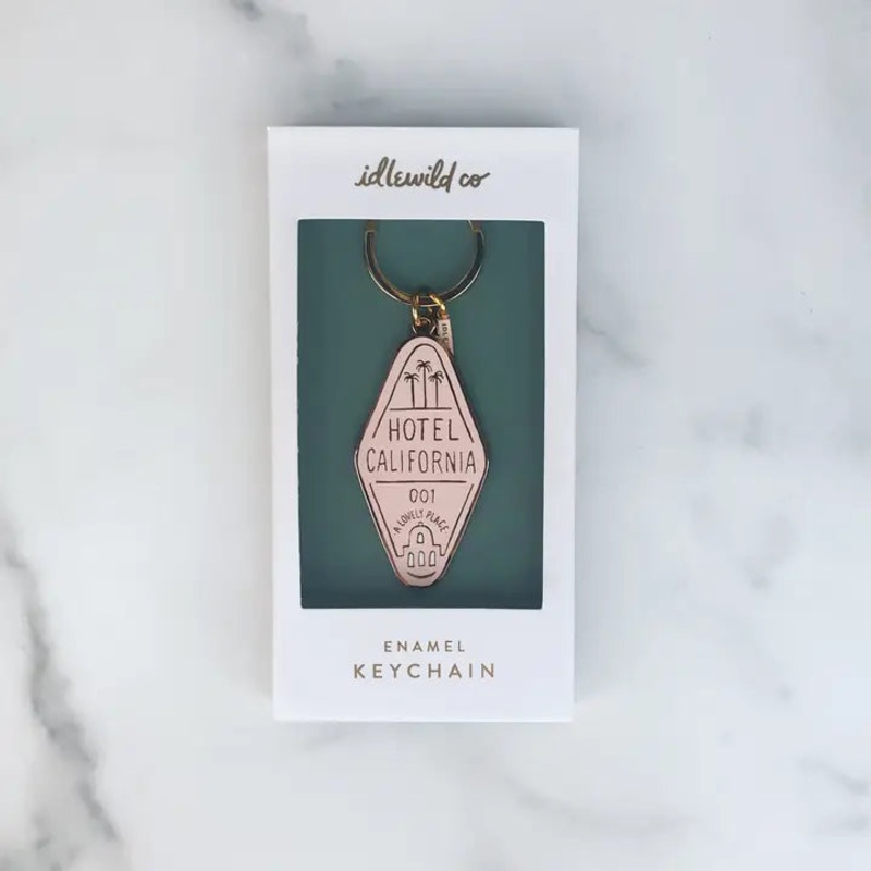 Enamel Keychain -Hotel California