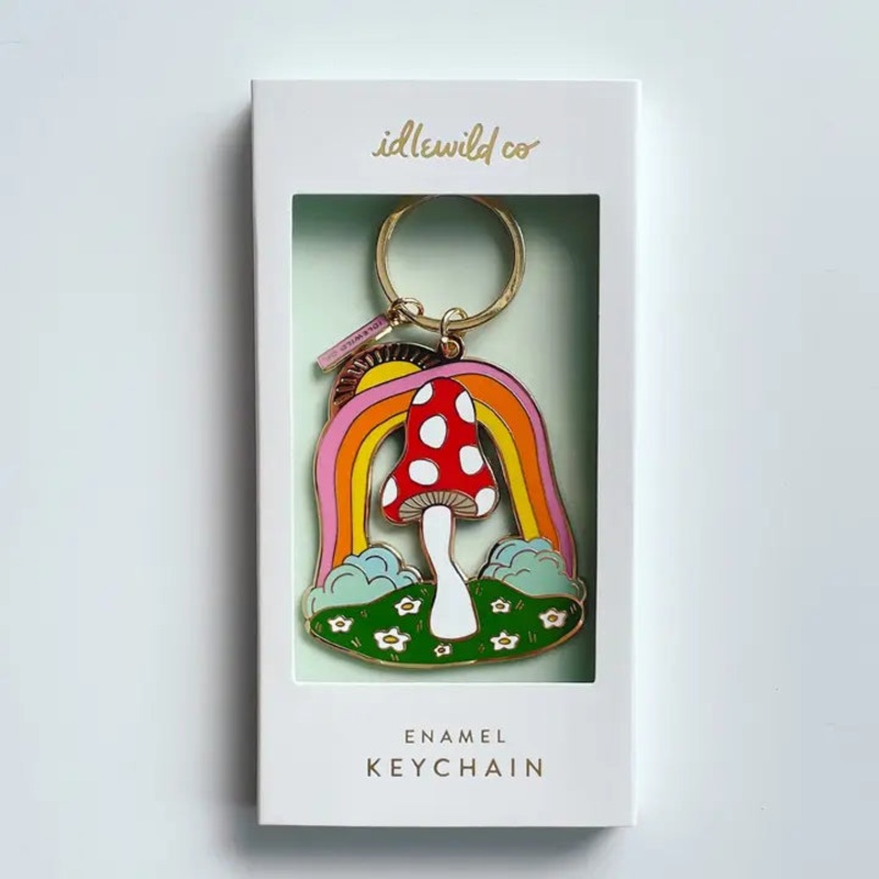 Enamel Keychain -Magic Mushroom