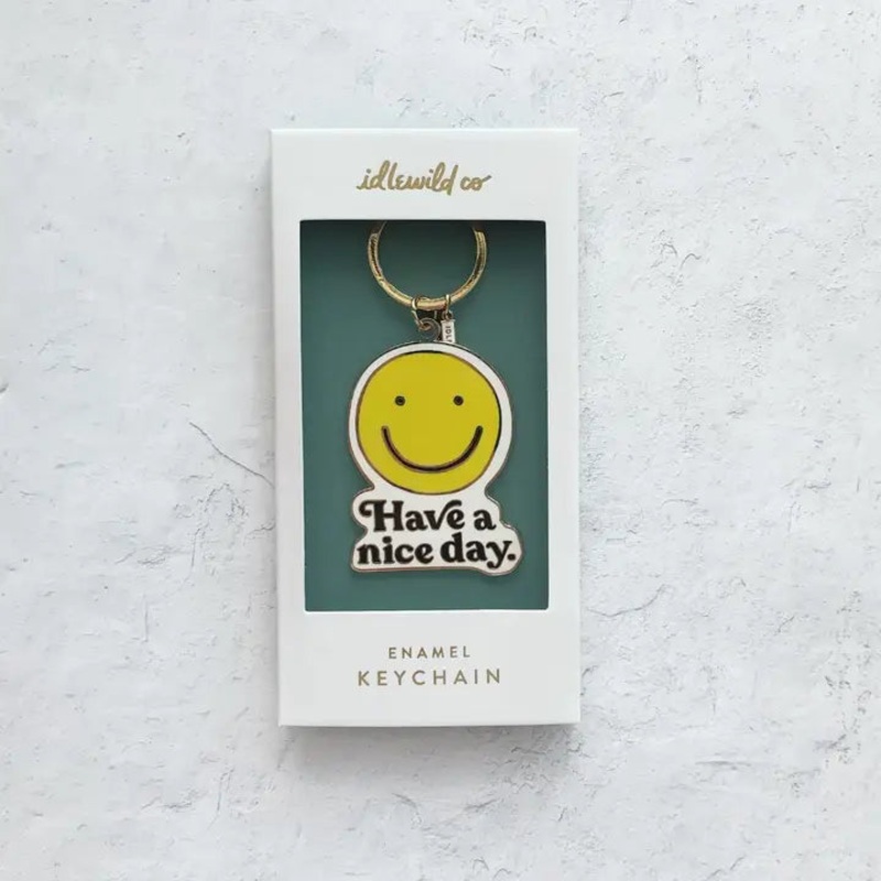 Enamel Keychain -Smiley