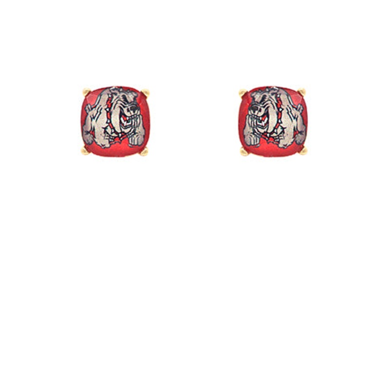 Gameday Bulldog Square Earrings