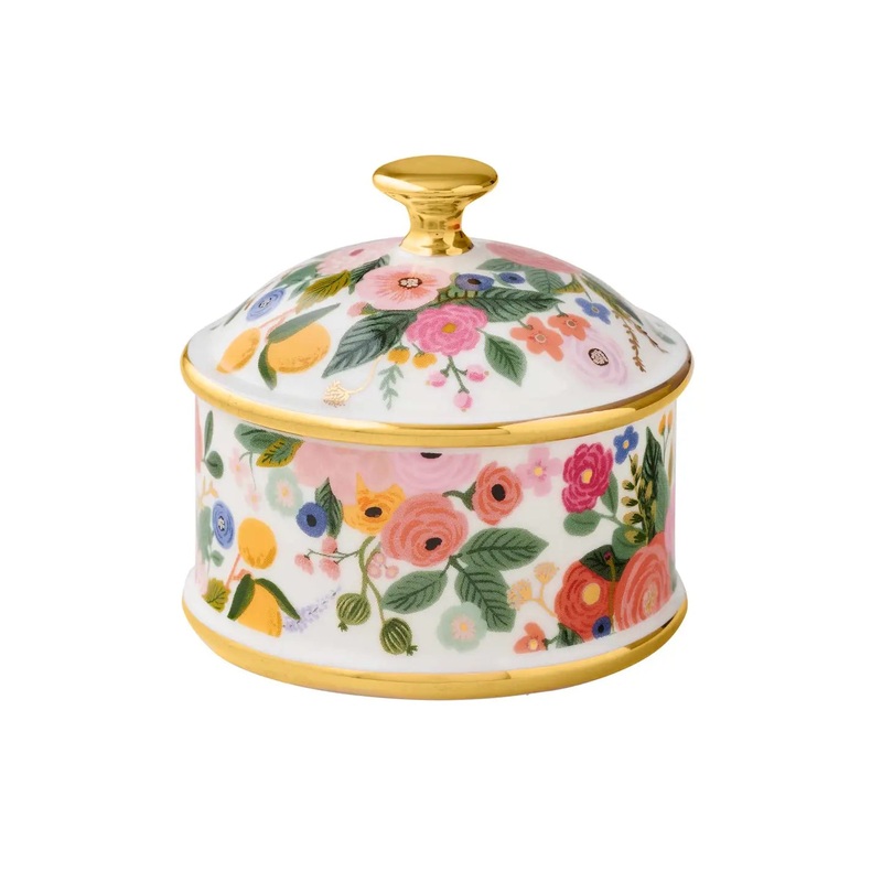 Rifle Paper Round Porcelain Box -Garden Party