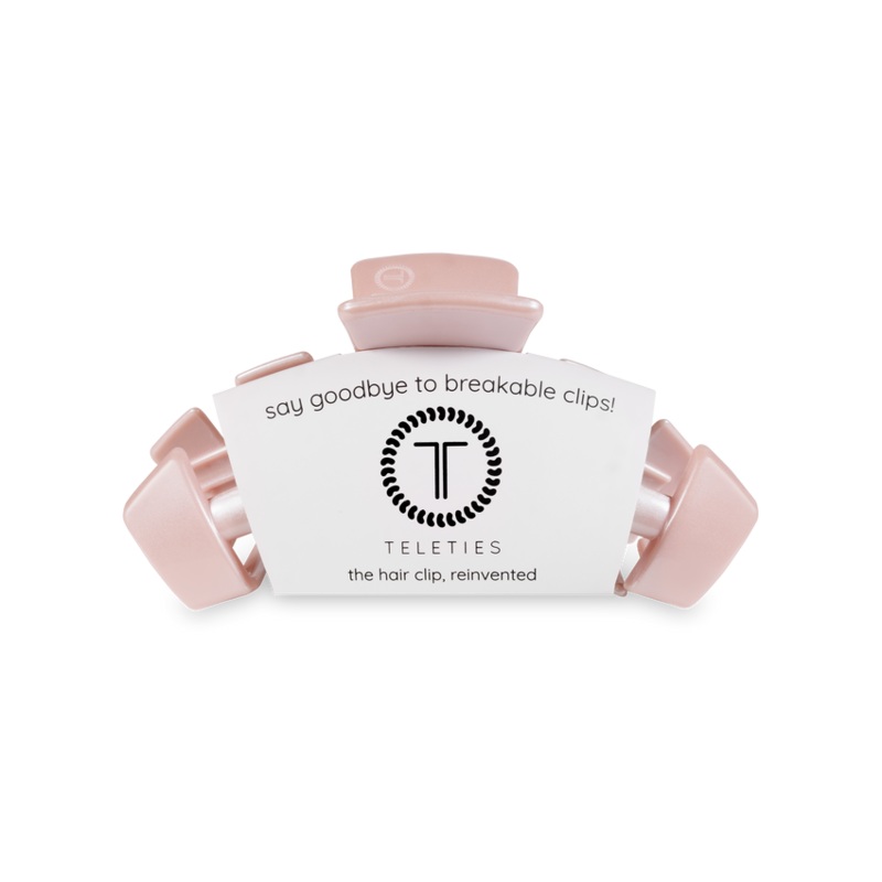 Teleties Classic Hair Clips -Pearly Pink