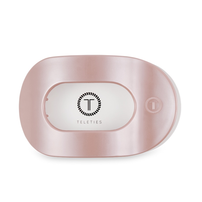 Teleties Flat Round Clips -Pearly Pink