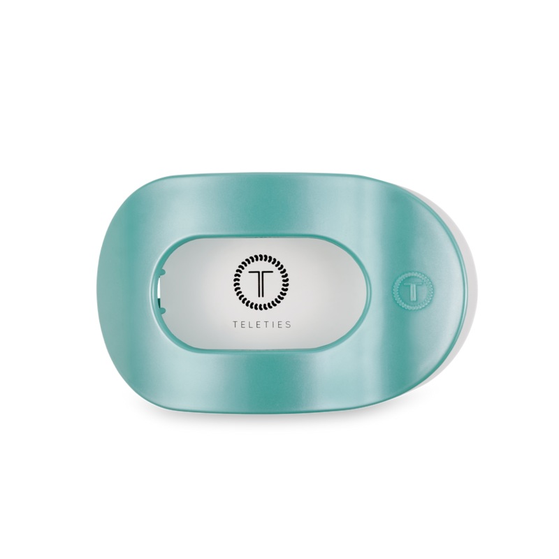 Teleties Flat Round Clips -Totally Turquoise