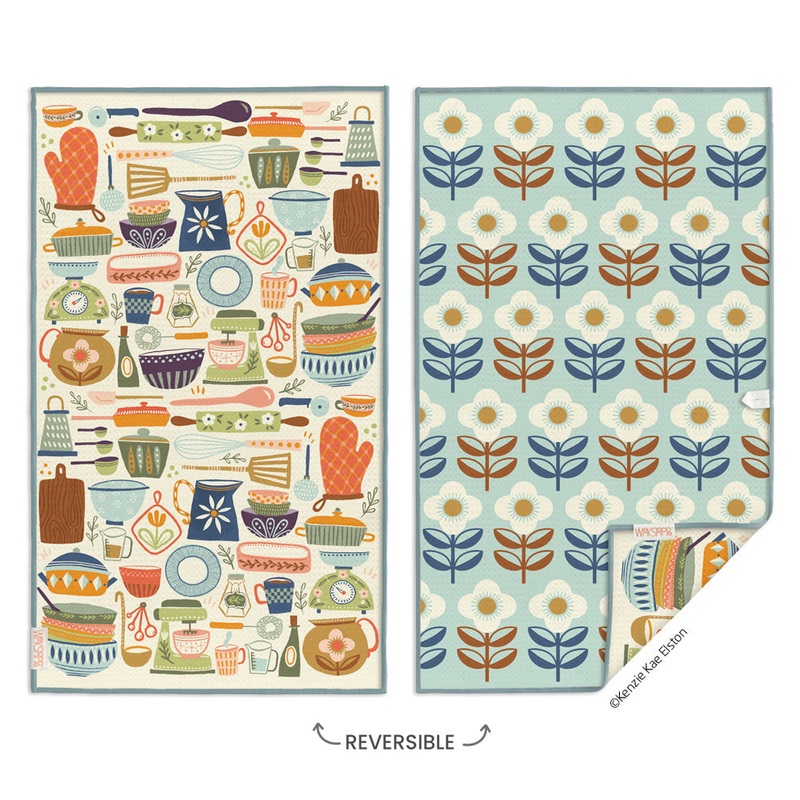 WerkShoppe Microfiber Tea Towel -Vintage KItchen