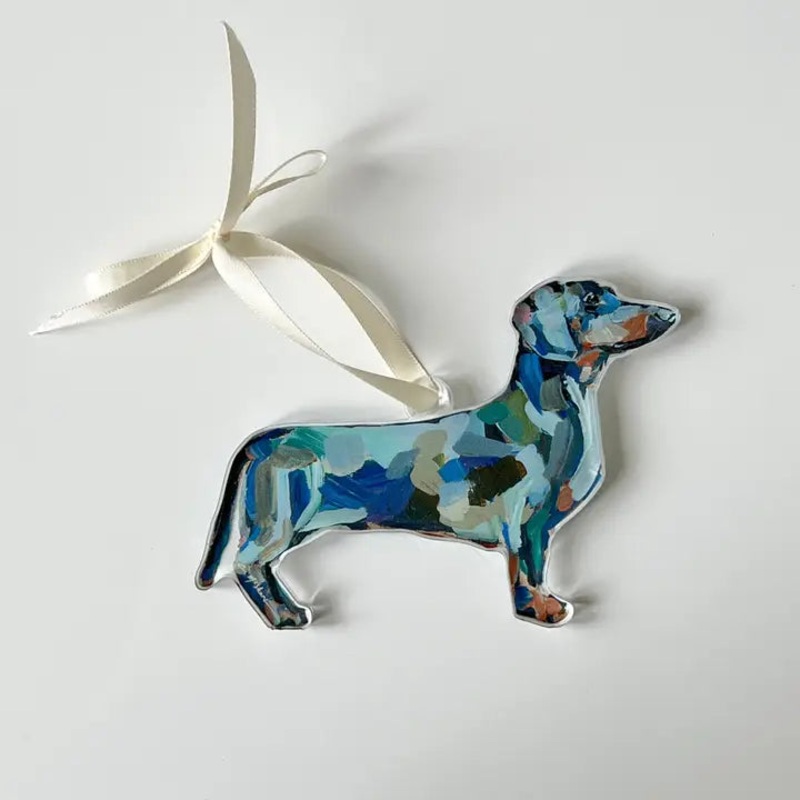 Acrylic Block -Dachshund Blues Ornament