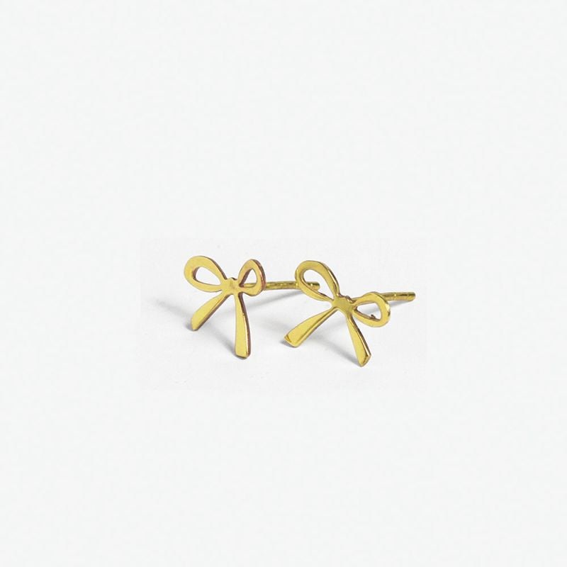 Alice Brass Bow Post Earrings