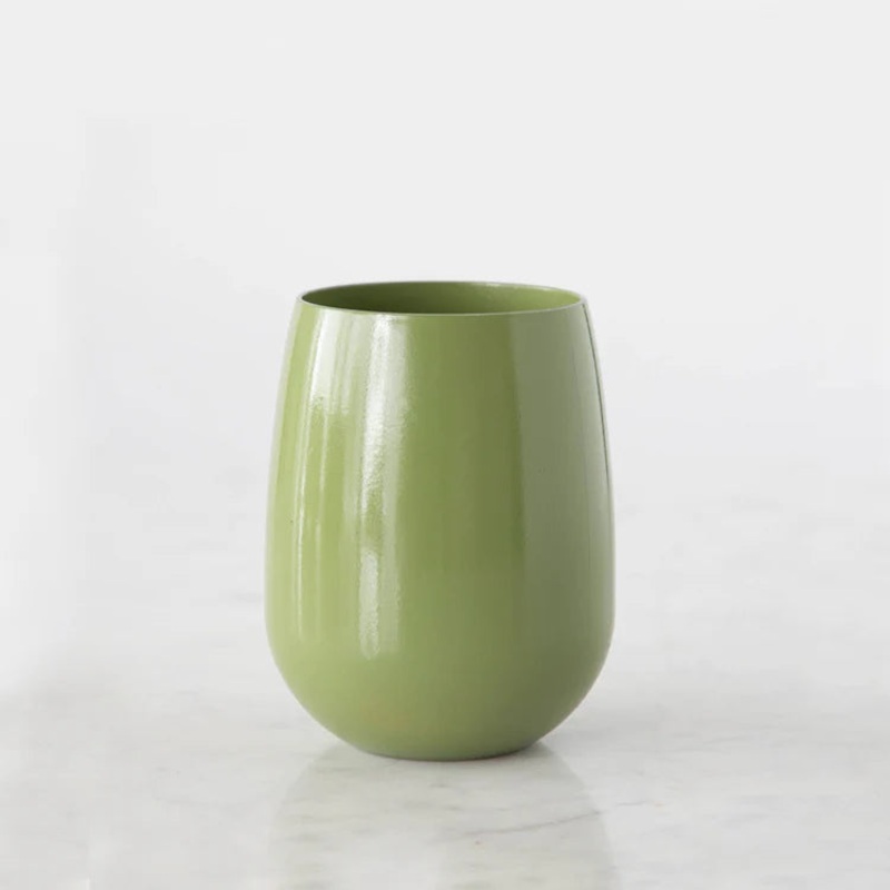 H&C Stemless Wine Glass -Green