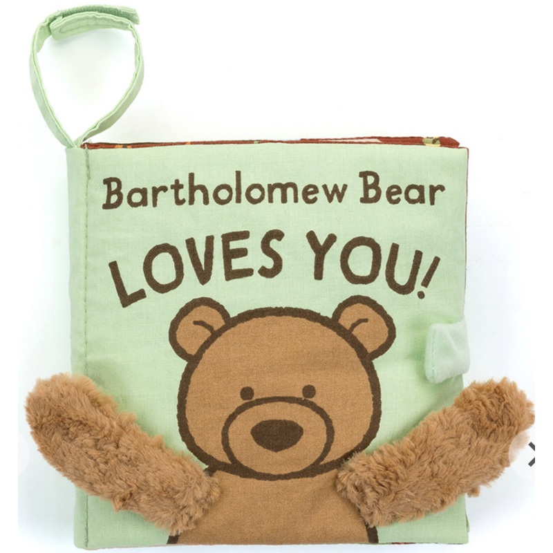 Jellycat Fabric Book -Bartholomew Bear Loves You!