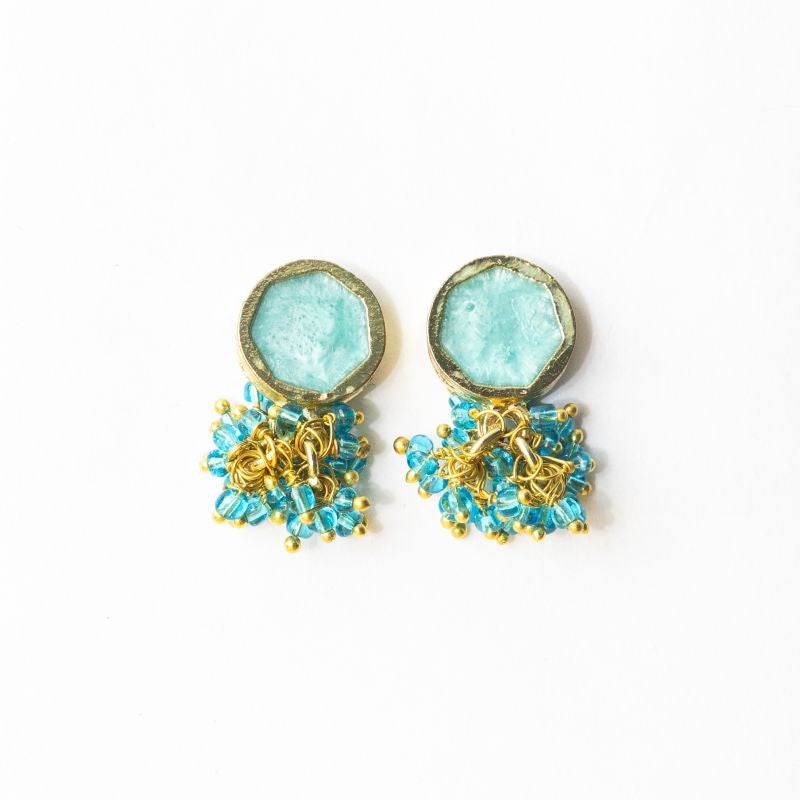 Kimberly Enamel Earrings -Turquoise