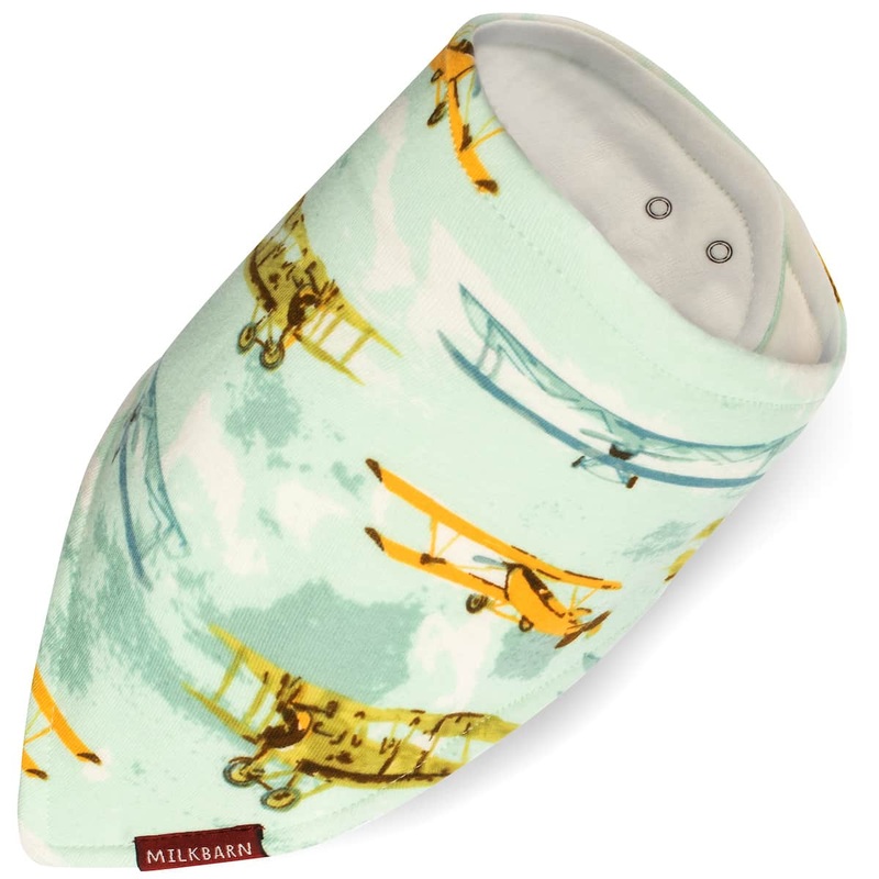 MilkBarn Kerchief Bib -Vintage Planes