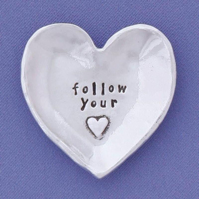 Pewter Sm Charm Bowl -Follow Your Heart