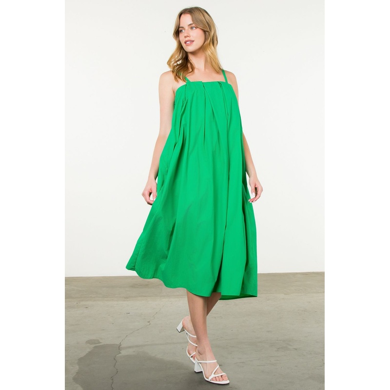 Th Green Poplin Dress|XSmall|Small|Medium|Large