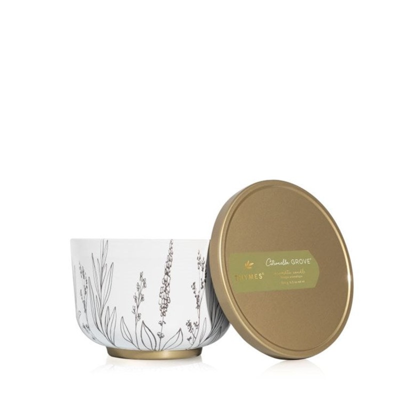 Thymes Citronella Grove Poured Candle Tin