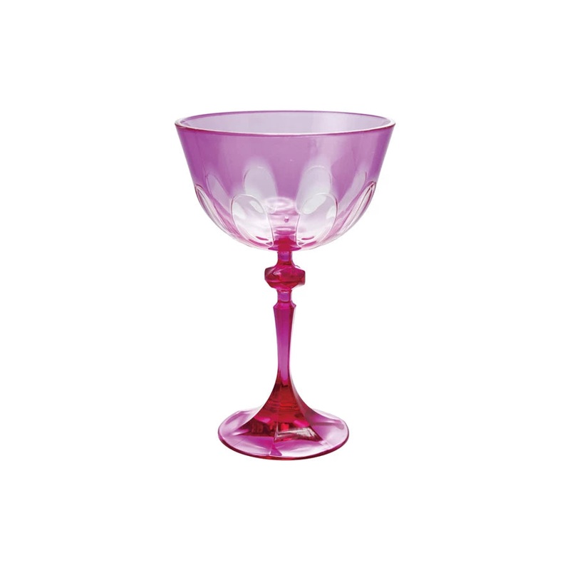 Acrylic Fuchsia Stemmed Wine Glass