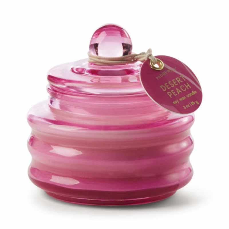 Beam Lidded Glass Candle -Desert Peach