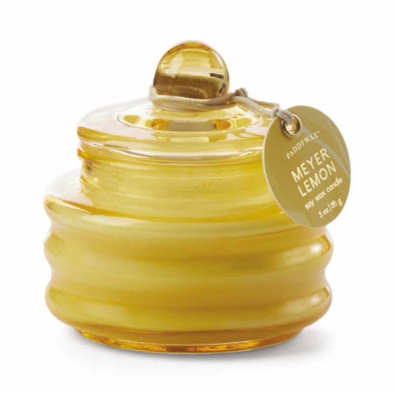 Beam Lidded Glass Candle -Meyer Lemon